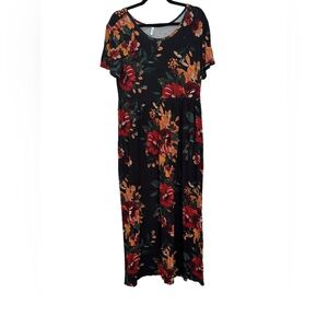 Floral Black Maxi Dress